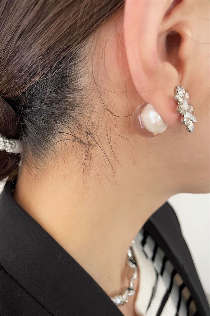 【コルコバード/CORCOVADO】の【orgablanca】AGATA clear Wピアス 人気、トレンドファッション・服の通販 founy(ファニー) 　ファッション　Fashion　レディースファッション　Fashion for Women　ジュエリー　Jewelry　ファッションリング　Fashion Rings　イヤリング・フープ・ドロップタイプ　Hoop, Drop & Clip Earrings　イヤリング　Earrings　パール　Pearl, Pearl Accent　ビジュー　Bijou, Jewel-like Accent　フラワー　Flower, Floral　モチーフ　Motif, Design Theme　エレガント 上品　Elegant　再入荷　Restock / Back in Stock　other-5|ID: prp329100003188253 ipo3291000000035471144