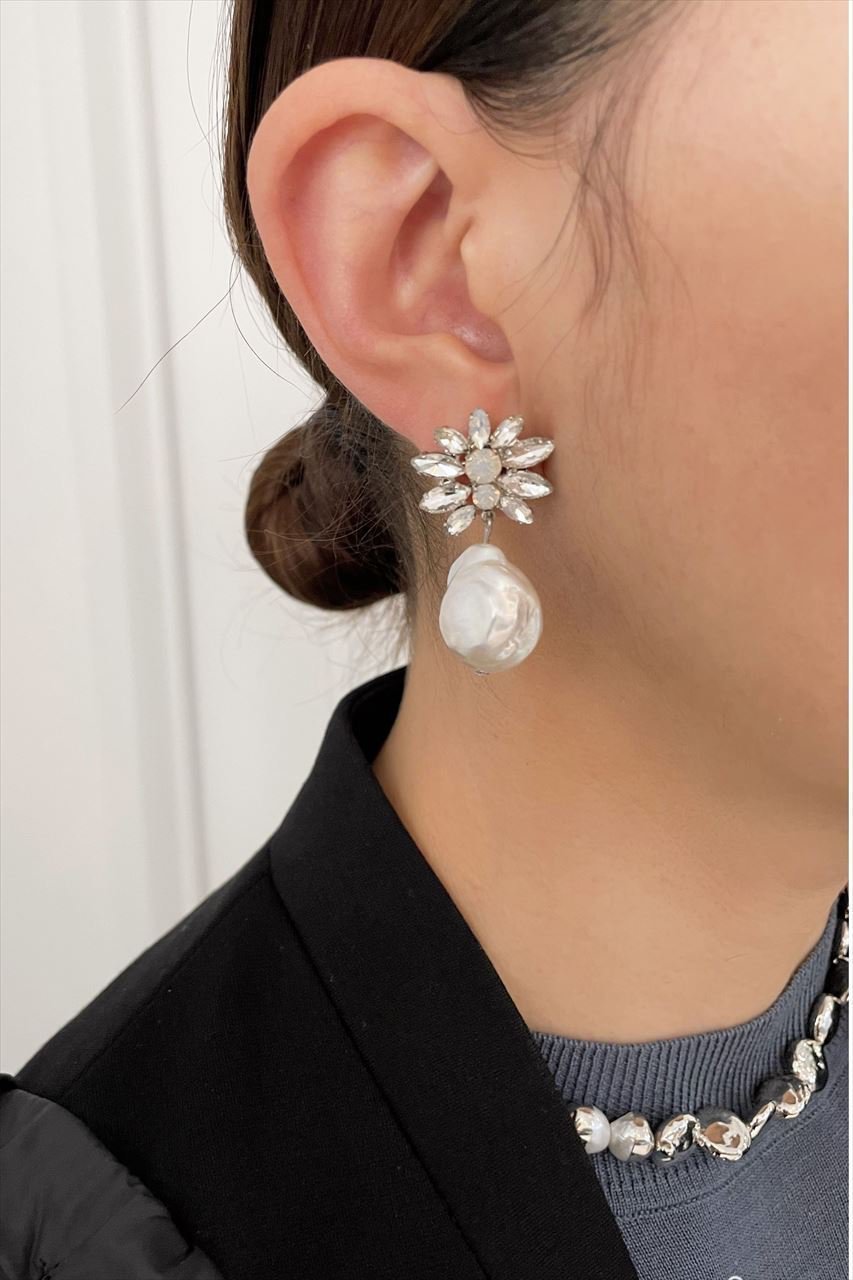 【コルコバード/CORCOVADO】の【orgablanca】AGATA pearl ピアス 人気、トレンドファッション・服の通販 founy(ファニー) 　ファッション　Fashion　レディースファッション　Fashion for Women　ジュエリー　Jewelry　ファッションリング　Fashion Rings　イヤリング・フープ・ドロップタイプ　Hoop, Drop & Clip Earrings　イヤリング　Earrings　エレガント 上品　Elegant　ストーン　Stone, Gem-Like　パール　Pearl, Pearl Accent　フラワー　Flower, Floral　モチーフ　Motif, Design Theme　リュクス　Luxury, Elegant, High-End, Chic　再入荷　Restock / Back in Stock　other-5|ID: prp329100003188254 ipo3291000000035471151