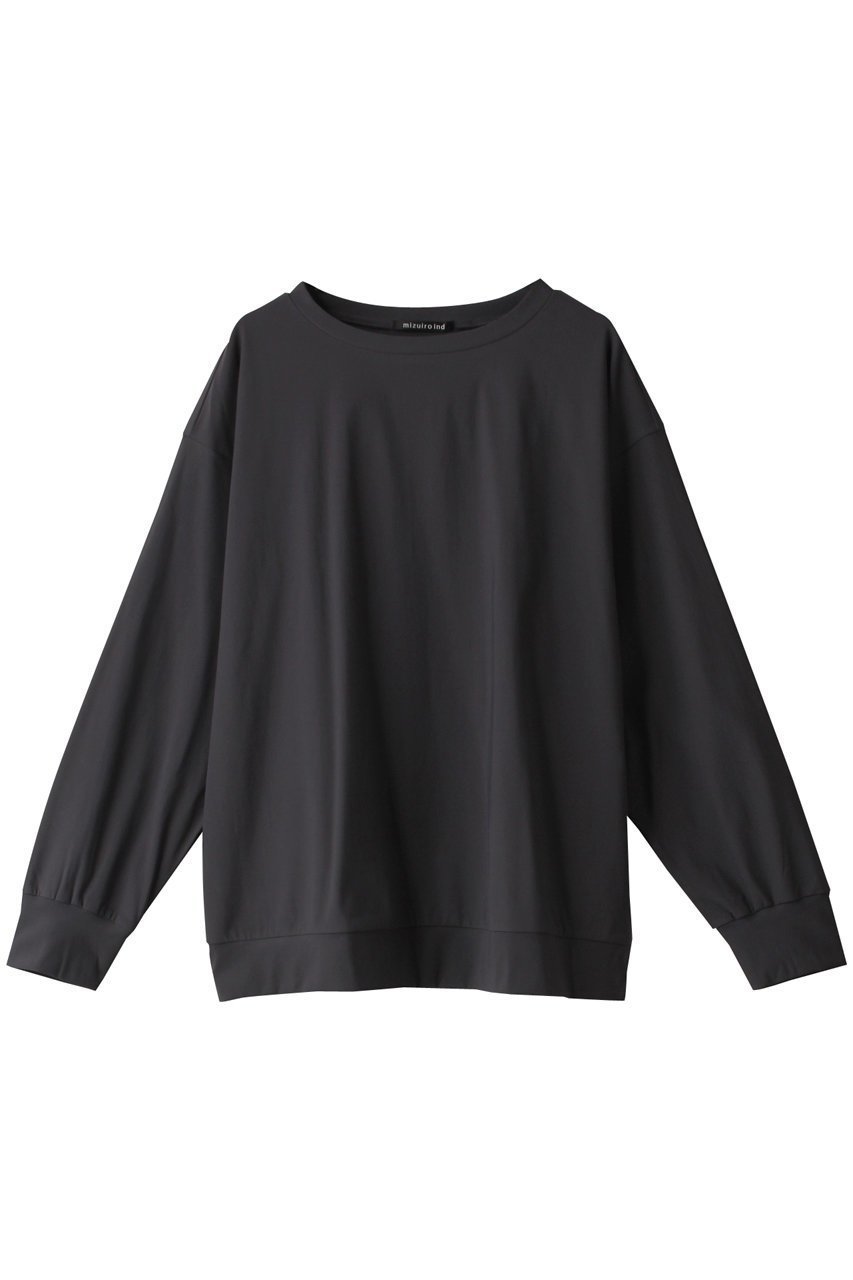 【ミズイロ インド/mizuiro ind】のワイドクルーネックプルオーバー インテリア・キッズ・メンズ・レディースファッション・服の通販 founy(ファニー)  ファッション Fashion レディースファッション Fashion for Women トップス・カットソー Cut & Sew Tops シャツ・ブラウス・オフィスカジュアル Elegant Blouses & Button-Ups ロングTシャツ・Tシャツ Longline T-Shirts & Tees カジュアルプルオーバー・ニットトップス Pullovers & Knit Tops / Casual Pullovers カットソー・ベーシックTシャツ Cut-and-Sewn Tops / Stretch Tees & Basics シンプル Simple, Minimal ストレッチ Stretch, Stretchy Fabric スリーブ Sleeve, Long Sleeve / Short Sleeve ベーシック Basic, Essential ロング Long, Long-Length 無地 Plain, Solid Color チャコールグレー|ID: prp329100003188281 ipo3291000000032855180