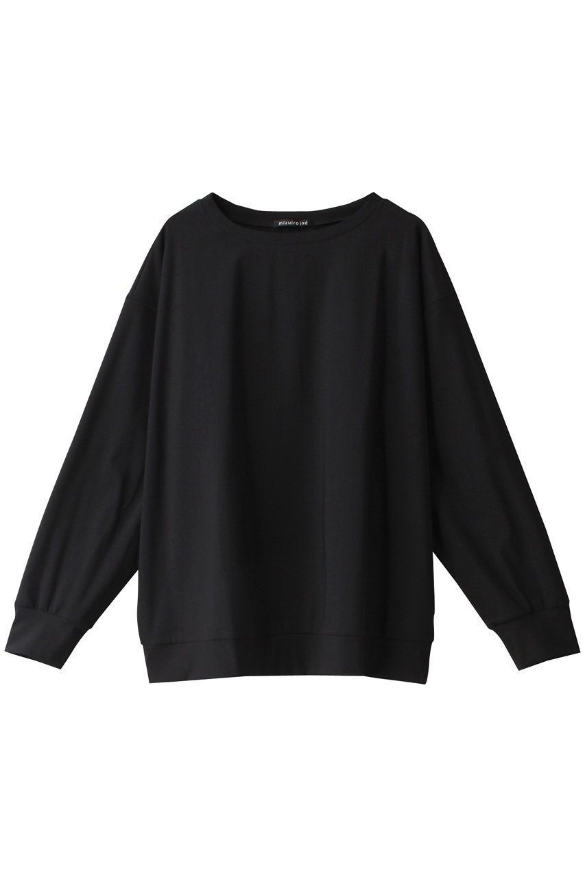 【ミズイロ インド/mizuiro ind】のワイドクルーネックプルオーバー インテリア・キッズ・メンズ・レディースファッション・服の通販 founy(ファニー)  ファッション Fashion レディースファッション Fashion for Women トップス・カットソー Cut & Sew Tops シャツ・ブラウス・オフィスカジュアル Elegant Blouses & Button-Ups ロングTシャツ・Tシャツ Longline T-Shirts & Tees カジュアルプルオーバー・ニットトップス Pullovers & Knit Tops / Casual Pullovers カットソー・ベーシックTシャツ Cut-and-Sewn Tops / Stretch Tees & Basics シンプル Simple, Minimal ストレッチ Stretch, Stretchy Fabric スリーブ Sleeve, Long Sleeve / Short Sleeve ベーシック Basic, Essential ロング Long, Long-Length 無地 Plain, Solid Color ブラック|ID: prp329100003188281 ipo3291000000032855184