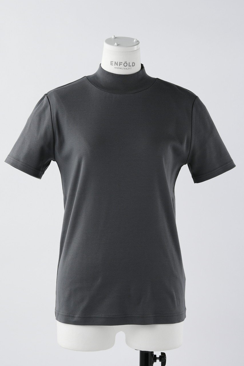 enfold ENFOLD STAND-NECK COMPACT T-SHIRT