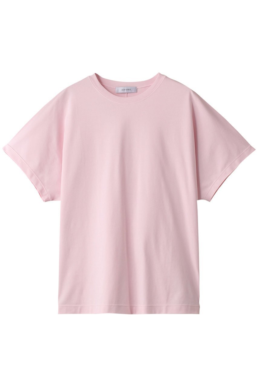 【アドーア/ADORE】のクリアハイゲージカットソー インテリア・キッズ・メンズ・レディースファッション・服の通販 founy(ファニー) 　ファッション　Fashion　レディースファッション　Fashion for Women　トップス・カットソー　Cut & Sew Tops　シャツ・ブラウス・オフィスカジュアル　Elegant Blouses & Button-Ups　ロングTシャツ・Tシャツ　Longline T-Shirts & Tees　カットソー・ベーシックTシャツ　Cut-and-Sewn Tops / Stretch Tees & Basics　コンパクト　Compact, Small Size　ショート　Short, Short Length　スリーブ　Sleeve, Long Sleeve / Short Sleeve　フラット　Flat, Flat Shoes　ピンク|ID: prp329100003190637 ipo3291000000034336064