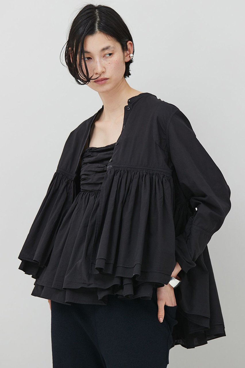 【カレンソロジー/Curensology】のレイヤードギャザーブラウス インテリア・キッズ・メンズ・レディースファッション・服の通販 founy(ファニー) 　ファッション　Fashion　レディースファッション　WOMEN　トップス・カットソー　Tops/Tshirt　シャツ/ブラウス　Shirts/Blouses　ギャザー　Gather　シンプル　Simple　スリーブ　Sleeve　デニム　Denim　バランス　Balance　ロング　Long　夏　Summer　春　Spring　S/S・春夏　Ss・Spring/Summer　ブラック|ID: prp329100003192833 ipo3291000000030865886