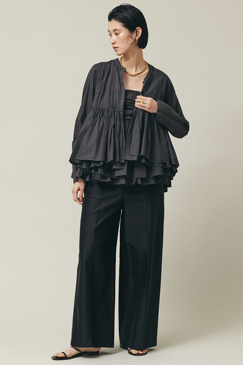 【カレンソロジー/Curensology】のレイヤードギャザーブラウス 人気、トレンドファッション・服の通販 founy(ファニー) 　ファッション　Fashion　レディースファッション　WOMEN　トップス・カットソー　Tops/Tshirt　シャツ/ブラウス　Shirts/Blouses　ギャザー　Gather　シンプル　Simple　スリーブ　Sleeve　デニム　Denim　バランス　Balance　ロング　Long　夏　Summer　春　Spring　S/S・春夏　Ss・Spring/Summer　other-2|ID: prp329100003192833 ipo3291000000031263610