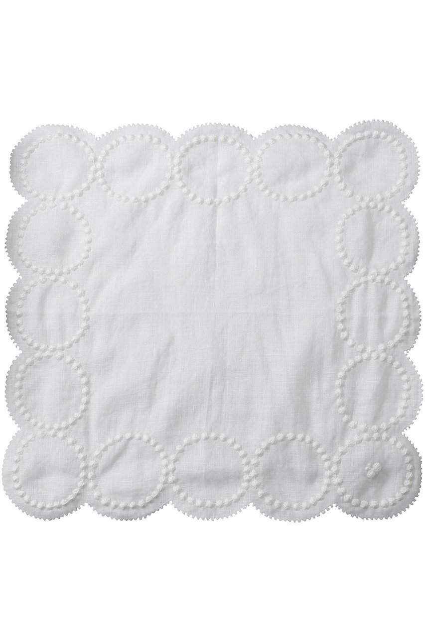 【ミナ ペルホネン/mina perhonen】のtambourine ハンカチ インテリア・キッズ・メンズ・レディースファッション・服の通販 founy(ファニー) 　ファッション　Fashion　レディースファッション　Fashion for Women　レイングッズ・傘・晴雨兼用傘　Umbrellas & Rain Gear　サークル　Circle, Round Design　スカラップ　Scallop, Scalloped Edge　ハンカチ　Handkerchief, Hanky　フェミニン　Feminine, Girly　リネン　Linen, Linen Fabric　傘　Umbrella, Parasol　時計　Watch, Wristwatch　ホワイト|ID: prp329100003192858 ipo3291000000032801688