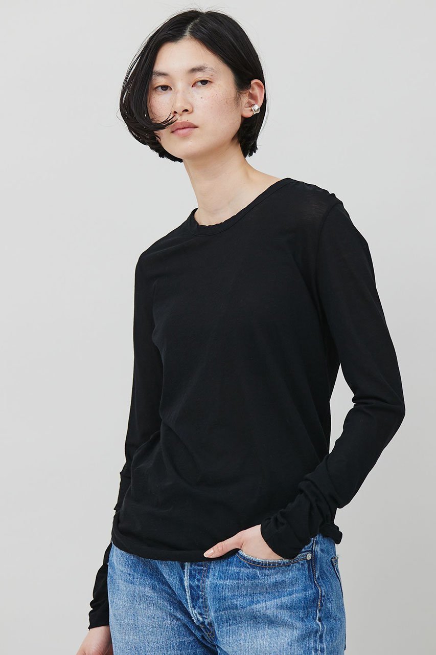 【カレンソロジー/Curensology】の5AWロングSLTシャツ 人気、トレンドファッション・服の通販 founy(ファニー) 　ファッション　Fashion　レディースファッション　Fashion for Women　トップス・カットソー　Cut & Sew Tops　シャツ・ブラウス・オフィスカジュアル　Elegant Blouses & Button-Ups　ロングTシャツ・Tシャツ　Longline T-Shirts & Tees　カットソー・ベーシックTシャツ　Cut-and-Sewn Tops / Stretch Tees & Basics　キャミソール　Camisole, Spaghetti Strap Top　シアー　Sheer, See-Through　シンプル　Simple, Minimal　スリーブ　Sleeve, Long Sleeve / Short Sleeve　トレンド　Trend, Trending Now　ロング　Long, Long-Length　再入荷　Restock / Back in Stock　長袖　Long Sleeve, Full Sleeve　other-8|ID: prp329100003202272 ipo3291000000036993726