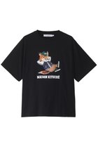 【メゾン キツネ/MAISON KITSUNE】のDRESSED FOX EASY Tシャツ ブラック|ID:prp329100003202299