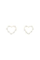 【ナチュラリジュエリ/NATURALI JEWELRY】のパールドットハートピアス ホワイト|ID: prp329100003202324 ipo3291000000030802432