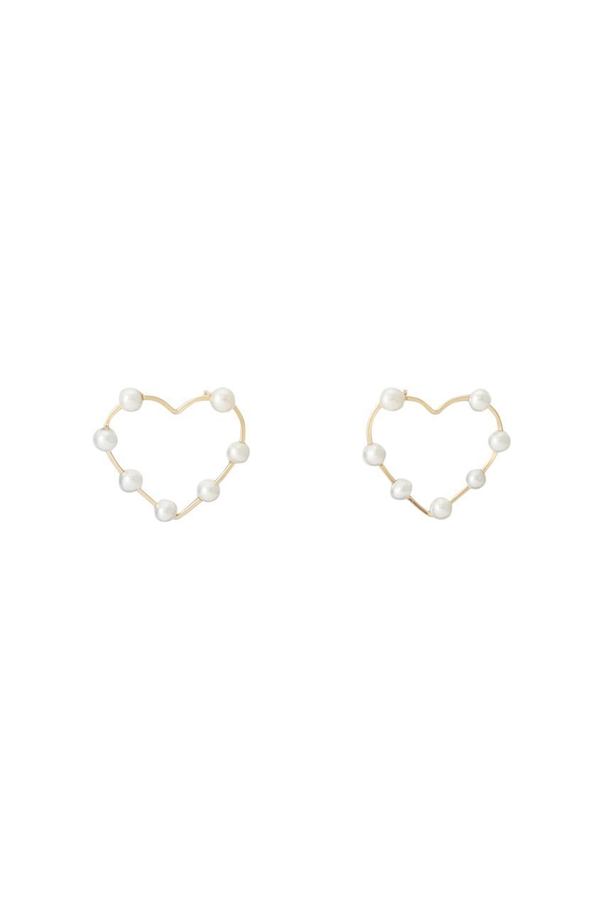 【ナチュラリジュエリ/NATURALI JEWELRY】のパールドットハートピアス インテリア・キッズ・メンズ・レディースファッション・服の通販 founy(ファニー) 　ファッション　Fashion　レディースファッション　WOMEN　ジュエリー　Jewelry　リング　Rings　イヤリング　Earrings　イヤリング　Earrings　パーティ　Party　パール　Pearl　フォルム　Form　フープ　Hoop　ホワイト|ID: prp329100003202324 ipo3291000000030802432