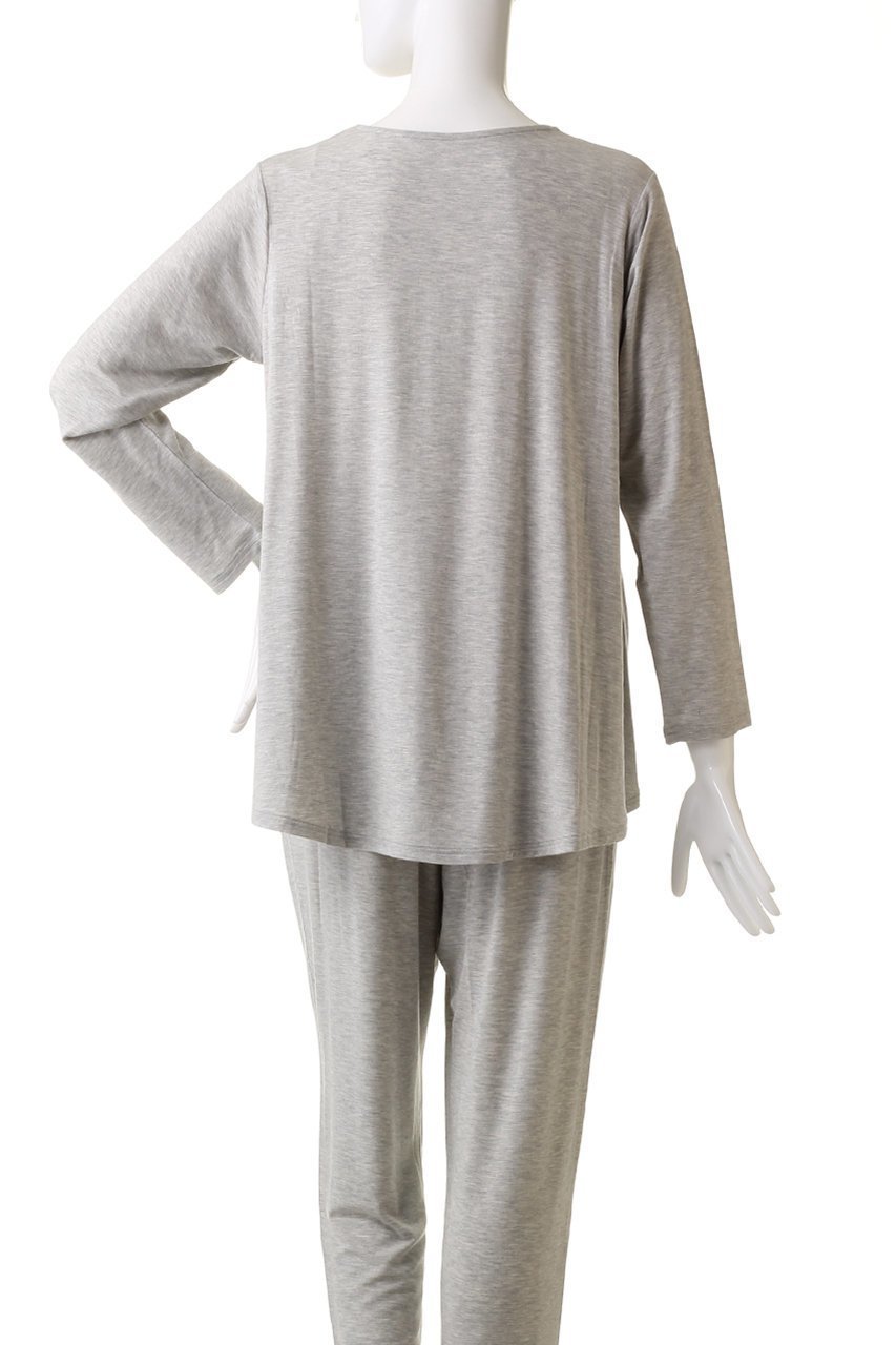 【キッドブルー/KID BLUE】の23レーヨンベア天トップ 人気、トレンドファッション・服の通販 founy(ファニー) 　ファッション　Fashion　レディースファッション　Fashion for Women　なめらか　Smooth, Silky Texture　シンプル　Simple, Minimal　ドレープ　Drape, Draping Fabric　パジャマ　Pajamas, Sleepwear　ボトム　Bottoms, Lower Wear　無地　Plain, Solid Color　other-4|ID: prp329100003208875 ipo3291000000032841794