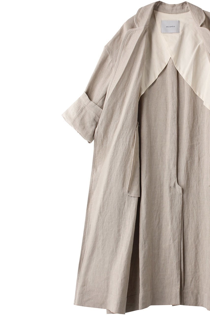 【エリオポール/heliopole】のDUNGAREES LINEN OVER COAT 人気、トレンドファッション・服の通販 founy(ファニー) 　ファッション　Fashion　レディースファッション　Fashion for Women　アウター　Coat / Outerwear Collection　コート・ロングコート・ピーコート　Long Coats, Peacoats & More　ガウン　Gown, Robe　フレンチ　French, French Style　ベーシック　Basic, Essential　リネン　Linen, Linen Fabric　ロング　Long, Long-Length　羽織　Haori, Light Jacket　other-6|ID: prp329100003211924 ipo3291000000032919516