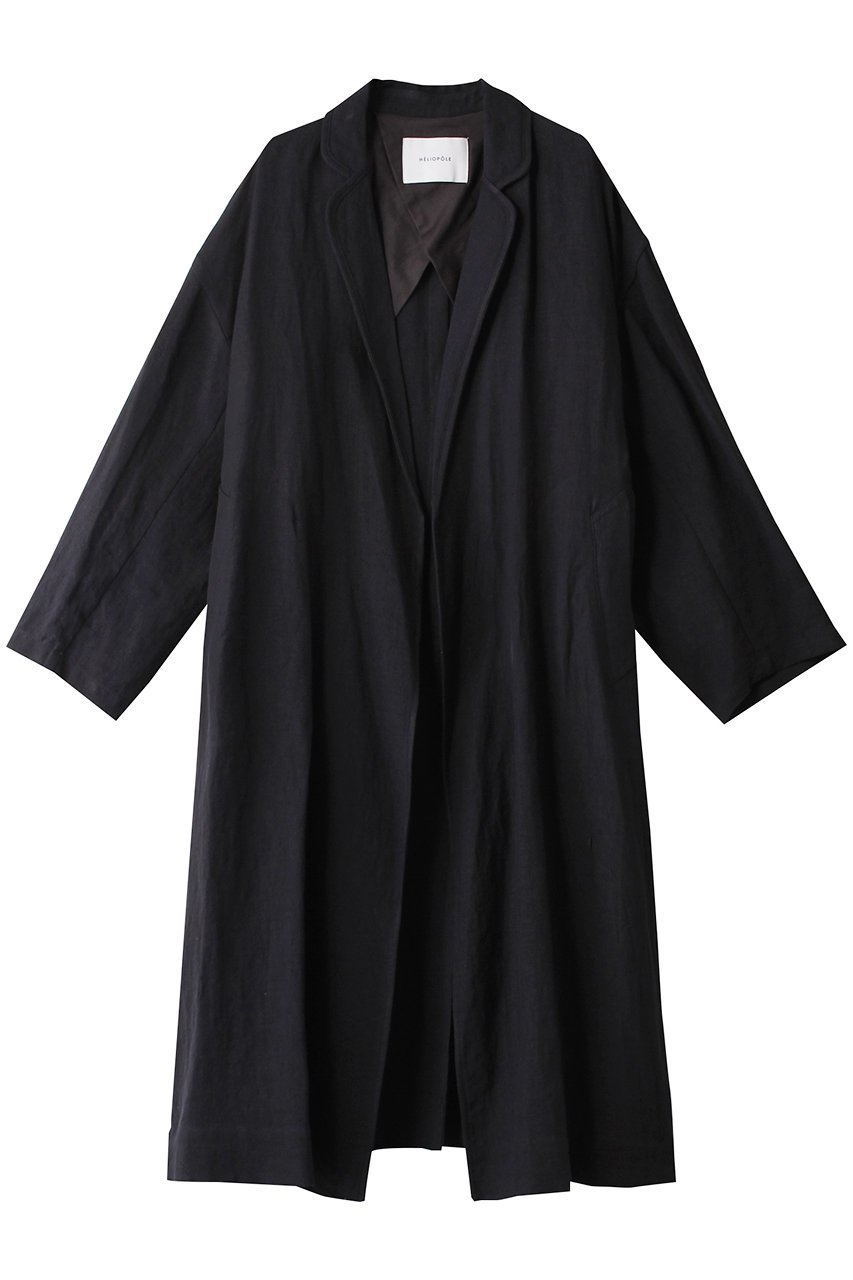 【エリオポール/heliopole】のDUNGAREES LINEN OVER COAT インテリア・キッズ・メンズ・レディースファッション・服の通販 founy(ファニー) ファッション Fashion レディースファッション Fashion for Women アウター Coat / Outerwear Collection コート・ロングコート・ピーコート Long Coats, Peacoats & More ガウン Gown, Robe フレンチ French, French Style ベーシック Basic, Essential リネン Linen, Linen Fabric ロング Long, Long-Length 羽織 Haori, Light Jacket ネイビー|ID: prp329100003211924 ipo3291000000036514947