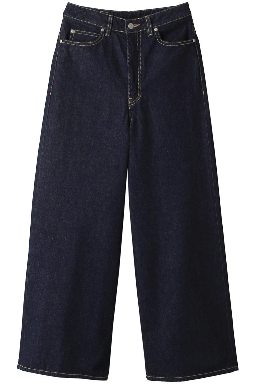 【ミディウミソリッド/MIDIUMISOLID】のhi-waist wide denim デニム インテリア・キッズ・メンズ・レディースファッション・服の通販 founy(ファニー) 　ファッション　Fashion　レディースファッション　WOMEN　パンツ　Pants　デニムパンツ　Denim Pants　おすすめ　Recommend　ストレッチ　Stretch　ダメージ　Damage　デニム　Denim　トレンド　Trend　ワイド　Wide　エレガント 上品　Elegant　定番　Standard　navy|ID: prp329100003214505 ipo3291000000027638157