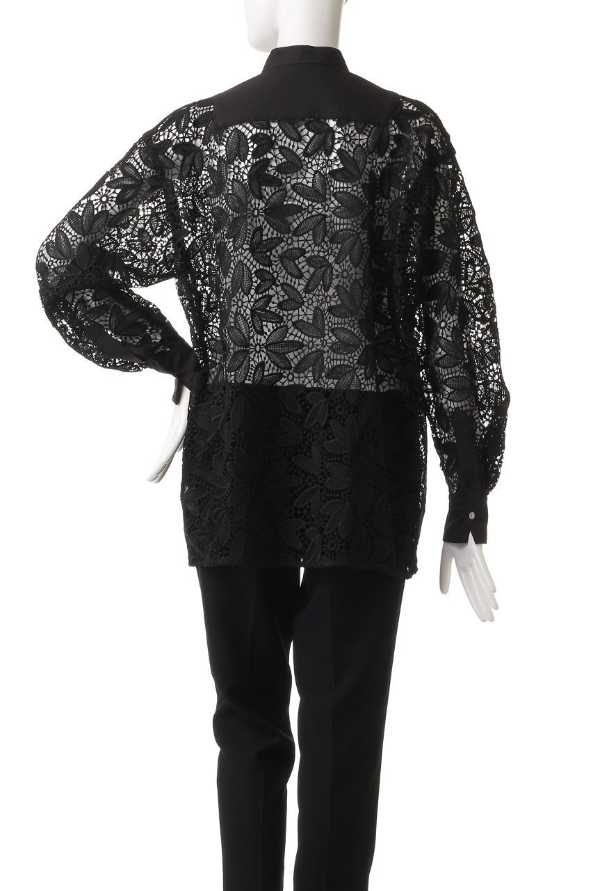 【エリオポール/heliopole】のレースシャツ w/starched bosom 人気、トレンドファッション・服の通販 founy(ファニー) 　ファッション　Fashion　レディースファッション　Fashion for Women　トップス・カットソー　Cut & Sew Tops　シャツ・ブラウス・オフィスカジュアル　Elegant Blouses & Button-Ups　コンビ　Combo, Combination Style　シアー　Sheer, See-Through　スリーブ　Sleeve, Long Sleeve / Short Sleeve　リーフ　Leaf, Botanical Leaf　レース　Lace, Lace Fabric　ロング　Long, Long-Length　other-4|ID: prp329100003217745 ipo3291000000036878366