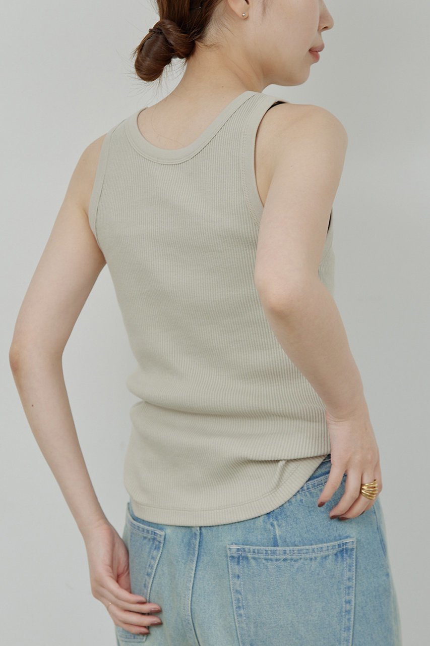 【ガリャルダガランテ/GALLARDAGALANTE】のリブタンクトップ 人気、トレンドファッション・服の通販 founy(ファニー) 　ファッション　Fashion　レディースファッション　Fashion for Women　トップス・カットソー　Cut & Sew Tops　キャミソール&ノースリーブ　Camisoles & Sleeveless Tops　シャツ・ブラウス・オフィスカジュアル　Elegant Blouses & Button-Ups　ロングTシャツ・Tシャツ　Longline T-Shirts & Tees　カットソー・ベーシックTシャツ　Cut-and-Sewn Tops / Stretch Tees & Basics　キャミソール　Camisole, Spaghetti Strap Top　シンプル　Simple, Minimal　タンク　Tank Top, Sleeveless Top　ベーシック　Basic, Essential　other-5|ID: prp329100003217762 ipo3291000000032810774