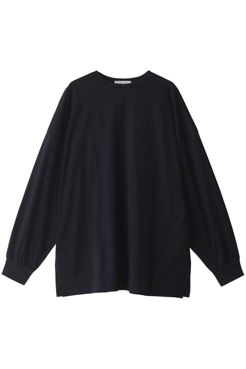 【リムアーク/RIM.ARK】のDolman cut tops/トップス インテリア・キッズ・メンズ・レディースファッション・服の通販 founy(ファニー) 　ファッション　Fashion　レディースファッション　WOMEN　トップス・カットソー　Tops/Tshirt　シャツ/ブラウス　Shirts/Blouses　ロング / Tシャツ　T-Shirts　カットソー　Cut and Sewn　シルケット　Mercerization　スリーブ　Sleeve　ドレープ　Drape　ボトム　Bottom　ロング　Long　人気　Popularity　ネイビー|ID: prp329100003217779 ipo3291000000032376885