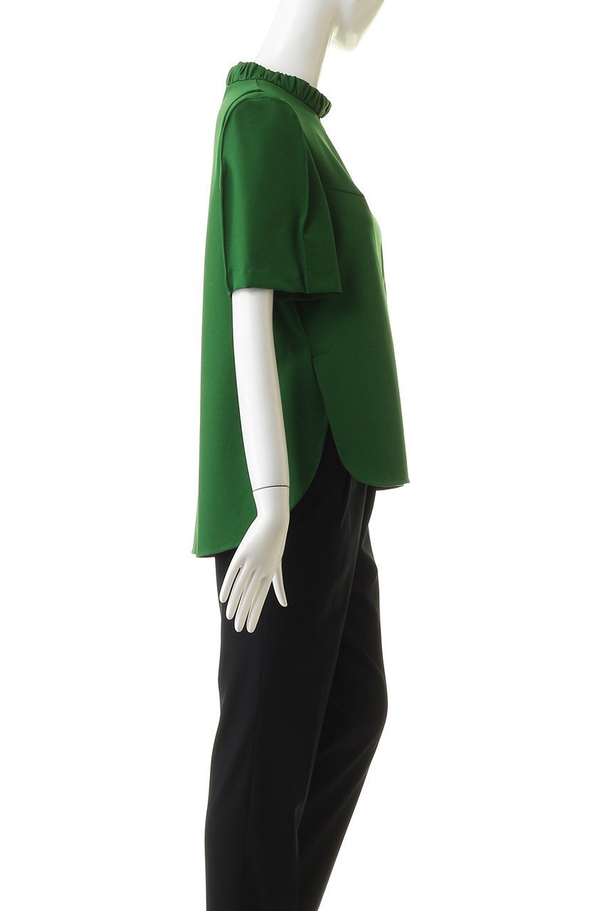 【ランバン オン ブルー/LANVIN en Bleu】のポンチギャザーネックブラウス 人気、トレンドファッション・服の通販 founy(ファニー) 　ファッション　Fashion　レディースファッション　Fashion for Women　トップス・カットソー　Cut & Sew Tops　シャツ・ブラウス・オフィスカジュアル　Elegant Blouses & Button-Ups　ギャザー　Gathered, Ruffled　ショート　Short, Short Length　スタンド　Stand Collar, Upright Stand　スリーブ　Sleeve, Long Sleeve / Short Sleeve　ハーフ　Half, Half-Length　ラウンド　Round, Round Neck　other-3|ID: prp329100003220823 ipo3291000000036060298