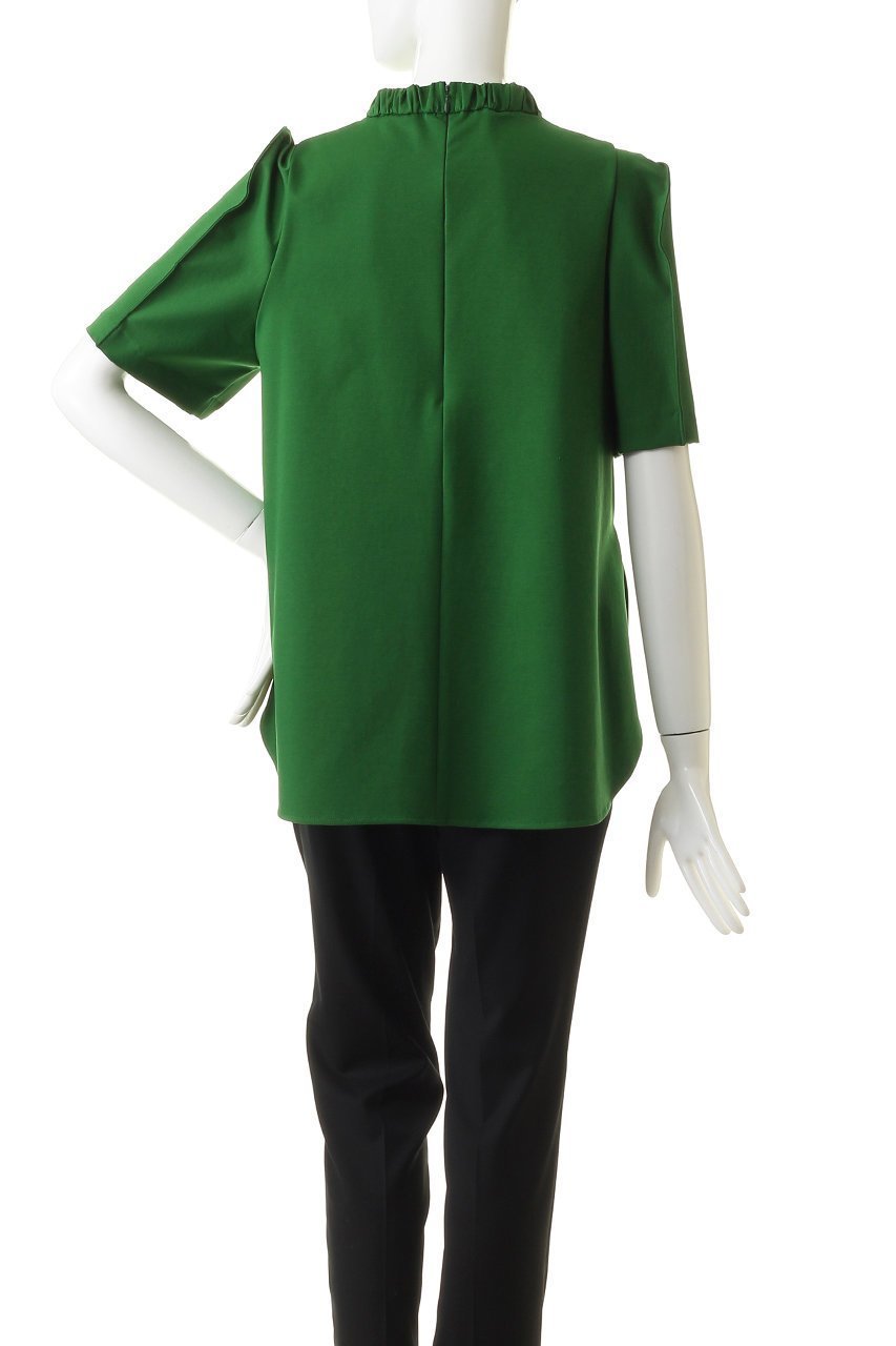 【ランバン オン ブルー/LANVIN en Bleu】のポンチギャザーネックブラウス 人気、トレンドファッション・服の通販 founy(ファニー) 　ファッション　Fashion　レディースファッション　Fashion for Women　トップス・カットソー　Cut & Sew Tops　シャツ・ブラウス・オフィスカジュアル　Elegant Blouses & Button-Ups　ギャザー　Gathered, Ruffled　ショート　Short, Short Length　スタンド　Stand Collar, Upright Stand　スリーブ　Sleeve, Long Sleeve / Short Sleeve　ハーフ　Half, Half-Length　ラウンド　Round, Round Neck　other-4|ID: prp329100003220823 ipo3291000000036060299