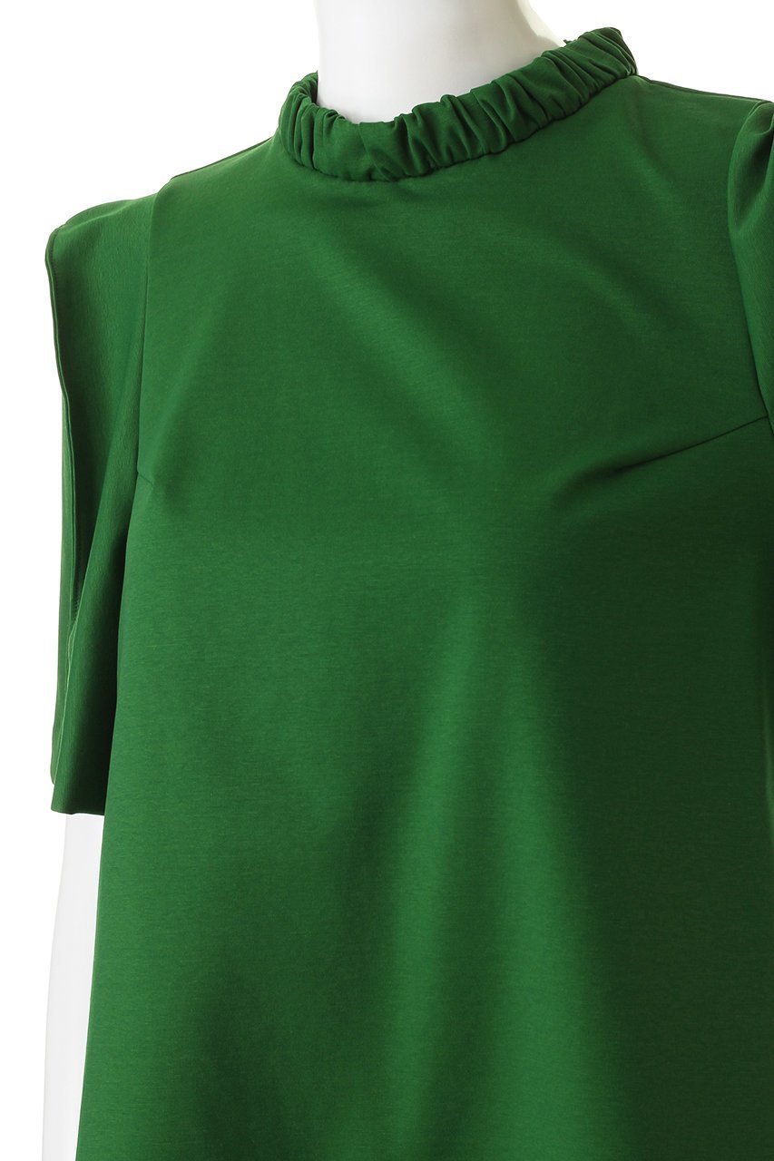 【ランバン オン ブルー/LANVIN en Bleu】のポンチギャザーネックブラウス 人気、トレンドファッション・服の通販 founy(ファニー) 　ファッション　Fashion　レディースファッション　Fashion for Women　トップス・カットソー　Cut & Sew Tops　シャツ・ブラウス・オフィスカジュアル　Elegant Blouses & Button-Ups　ギャザー　Gathered, Ruffled　ショート　Short, Short Length　スタンド　Stand Collar, Upright Stand　スリーブ　Sleeve, Long Sleeve / Short Sleeve　ハーフ　Half, Half-Length　ラウンド　Round, Round Neck　other-5|ID: prp329100003220823 ipo3291000000036060300