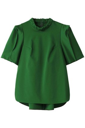 【ランバン オン ブルー/LANVIN en Bleu】 ポンチギャザーネックブラウス人気、トレンドファッション・服の通販 founy(ファニー) ファッション Fashion レディースファッション Fashion for Women トップス・カットソー Cut & Sew Tops シャツ・ブラウス・オフィスカジュアル Elegant Blouses & Button-Ups ギャザー Gathered, Ruffled ショート Short, Short Length スタンド Stand Collar, Upright Stand スリーブ Sleeve, Long Sleeve / Short Sleeve ハーフ Half, Half-Length ラウンド Round, Round Neck |ID:prp329100003220823