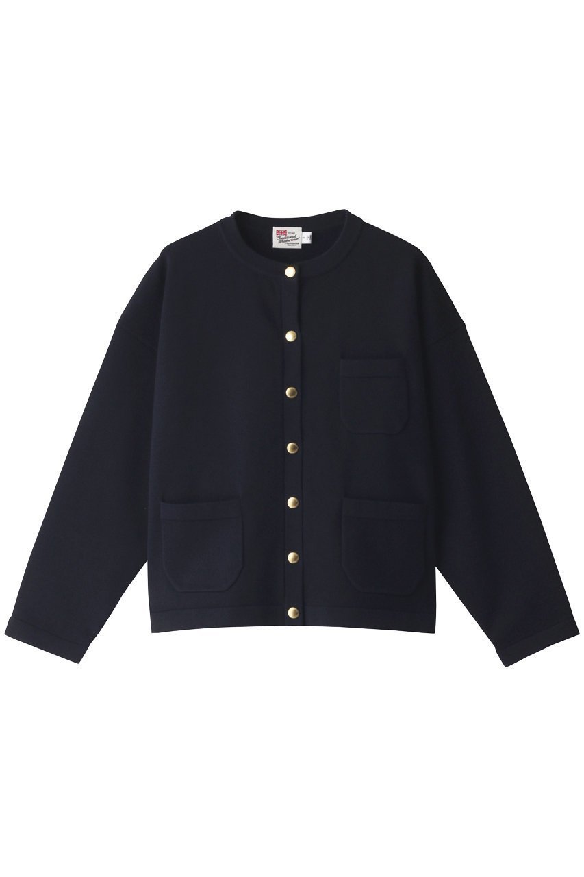 【エリオポール/heliopole】の【Traditional Weatherwear】ARKLEY ニット インテリア・キッズ・メンズ・レディースファッション・服の通販 founy(ファニー) 　ファッション　Fashion　レディースファッション　Fashion for Women　トップス・カットソー　Cut & Sew Tops　ニット　Knit Tops & Sweaters　カーディガン・羽織り　Layered Style Cardigans　カーディガン　Cardigan, Knitwear　シンプル　Simple, Minimal　ポケット　Pocket, Pocket Detail　春　Spring　ネイビー|ID: prp329100003224039 ipo3291000000036098992