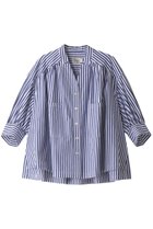 【エリオポール/heliopole】の【Traditional Weatherwear】ギャザースタンドカラーシャツ ブルー|ID: prp329100003224040 ipo3291000000036403034