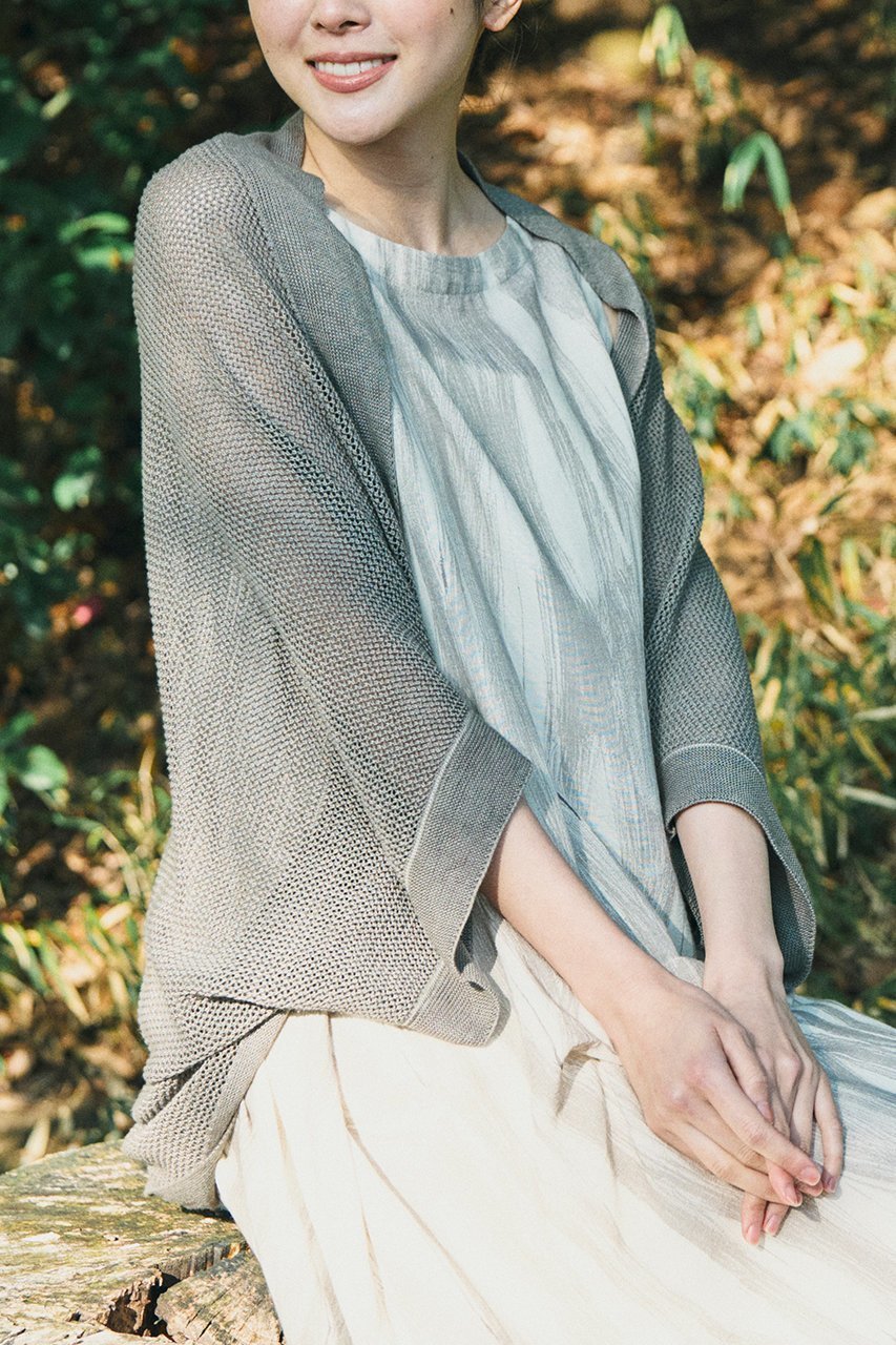 【プリスティン/PRISTINE】のリネンメッシュボレロ 染 人気、トレンドファッション・服の通販 founy(ファニー) 　ファッション　Fashion　レディースファッション　WOMEN　トップス・カットソー　Tops/Tshirt　ニット　Knit Tops　プルオーバー　Pullover　おすすめ　Recommend　トレンド　Trend　ボレロ　Bolero　メッシュ　Mesh　リネン　Linen　夏　Summer　春　Spring　S/S・春夏　Ss・Spring/Summer　other-6|ID: prp329100003224063 ipo3291000000031412838
