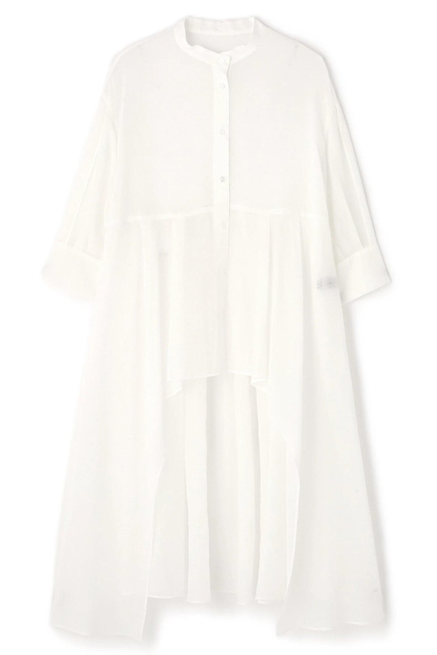 【アドーア/ADORE】のソフトオーガンジーブラウス インテリア・キッズ・メンズ・レディースファッション・服の通販 founy(ファニー) 　ファッション　Fashion　レディースファッション　Fashion for Women　トップス・カットソー　Cut & Sew Tops　シャツ・ブラウス・オフィスカジュアル　Elegant Blouses & Button-Ups　オーガンジー　Organza Fabric　キュロット　Culottes, Wide Shorts　ショート　Short, Short Length　ストレート　Straight, Straight Cut　スリーブ　Sleeve, Long Sleeve / Short Sleeve　タイトスカート　Pencil Skirt, Tight Skirt　ロング　Long, Long-Length　ホワイト|ID: prp329100003226924 ipo3291000000036722196