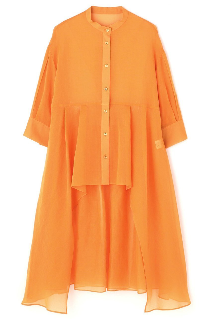 【アドーア/ADORE】のソフトオーガンジーブラウス インテリア・キッズ・メンズ・レディースファッション・服の通販 founy(ファニー) 　ファッション　Fashion　レディースファッション　Fashion for Women　トップス・カットソー　Cut & Sew Tops　シャツ・ブラウス・オフィスカジュアル　Elegant Blouses & Button-Ups　オーガンジー　Organza Fabric　キュロット　Culottes, Wide Shorts　ショート　Short, Short Length　ストレート　Straight, Straight Cut　スリーブ　Sleeve, Long Sleeve / Short Sleeve　タイトスカート　Pencil Skirt, Tight Skirt　ロング　Long, Long-Length　オレンジ|ID: prp329100003226924 ipo3291000000036722197