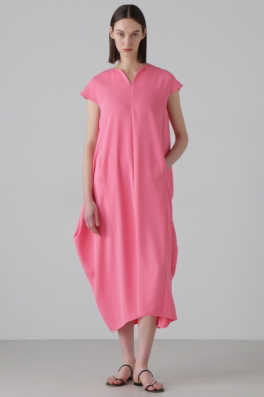 【アドーア/ADORE】のクリアジョーゼットワンピース インテリア・キッズ・メンズ・レディースファッション・服の通販 founy(ファニー) 　ファッション　Fashion　レディースファッション　Fashion for Women　ワンピース　Dresses　チュニック　Tunic Tops & Dresses　おすすめ　Recommended / Our Picks　ジョーゼット　Georgette, Semi-Sheer Fabric　チュニック　Tunic, Long Top　ドレープ　Drape, Draping Fabric　フリル　Frill, Ruffle　ロング　Long, Long-Length　エレガント 上品　Elegant　ピンク|ID: prp329100003229442 ipo3291000000032813800