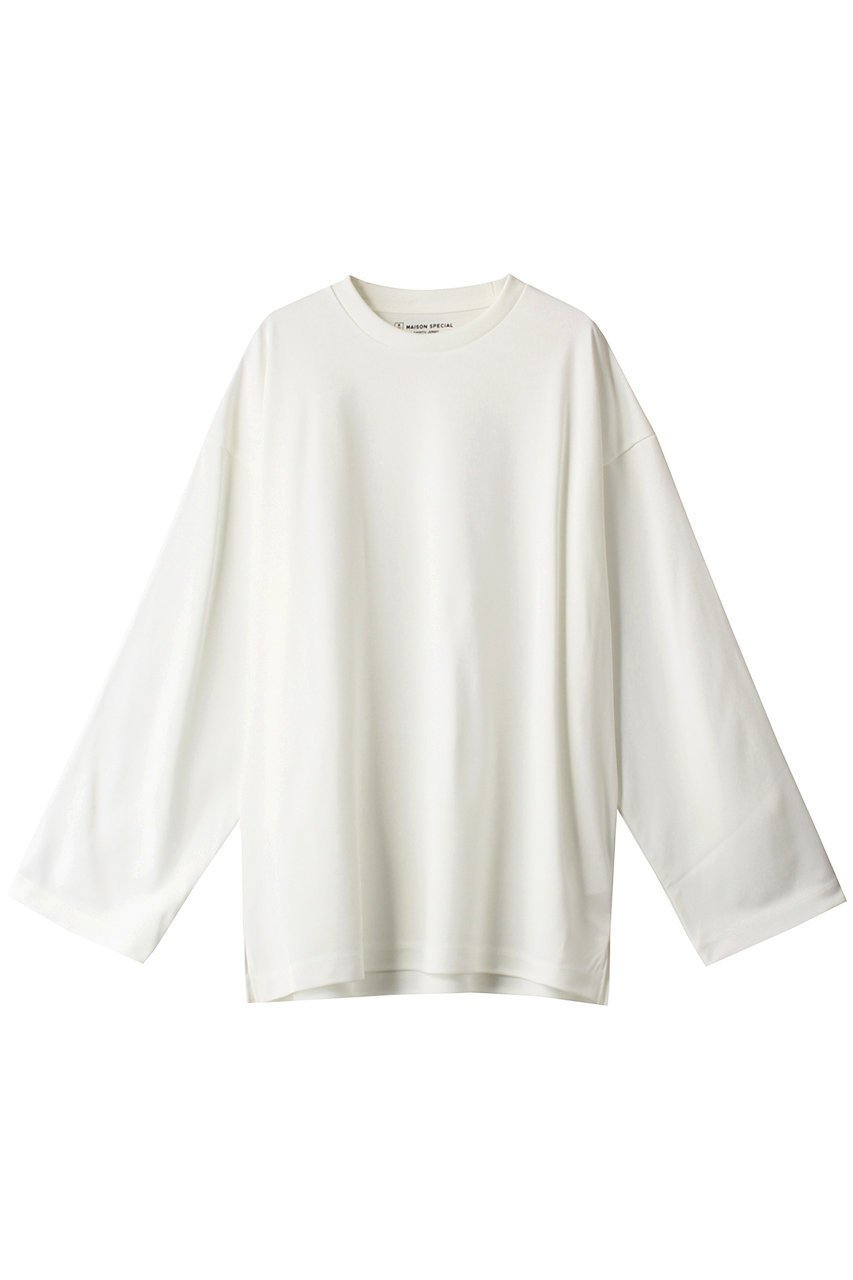 【メゾンスペシャル/MAISON SPECIAL】の【UNISEX】PLAスムース プライムオーバークルーネックL/S 人気、トレンドファッション・服の通販 founy(ファニー) 　ファッション　Fashion　レディースファッション　WOMEN　トップス・カットソー　Tops/Tshirt　シャツ/ブラウス　Shirts/Blouses　ロング / Tシャツ　T-Shirts　カットソー　Cut and Sewn　ユニセックス　Unisex　インナー　Inner　ショルダー　Shoulder　スリーブ　Sleeve　ドロップ　Drop　ロング　Long　 other-1|ID: prp329100003237823 ipo3291000000029987925