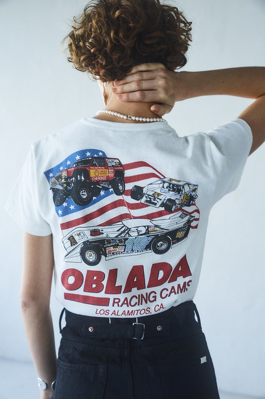 【オブラダ/Oblada】のOblada RacingTシャツ 人気、トレンドファッション・服の通販 founy(ファニー) 　ファッション　Fashion　レディースファッション　WOMEN　トップス・カットソー　Tops/Tshirt　シャツ/ブラウス　Shirts/Blouses　ロング / Tシャツ　T-Shirts　カットソー　Cut and Sewn　ショート　Short　スリーブ　Sleeve　プリント　Print　ボトム　Bottom　モチーフ　Motif　NEW・新作・新着・新入荷　New Arrivals　other-7|ID: prp329100003237883 ipo3291000000031928706