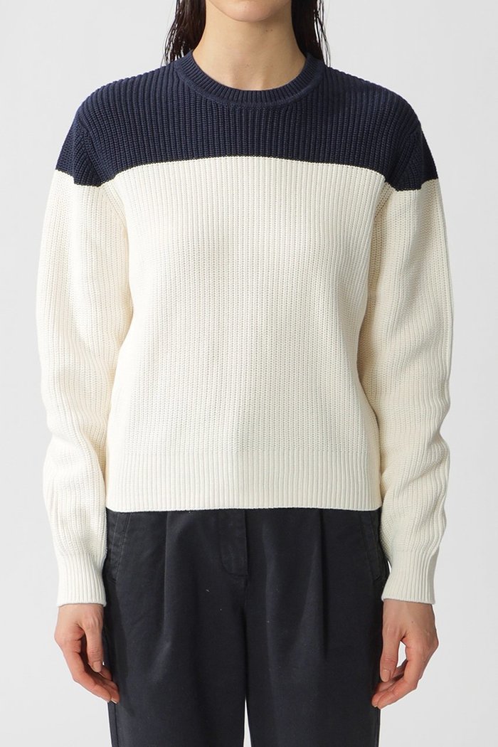 【エコアルフ/ECOALF】のELM バイカラー ニット / ELM KNIT WOMAN インテリア・キッズ・メンズ・レディースファッション・服の通販 founy(ファニー) https://founy.com/ ファッション Fashion レディースファッション WOMEN トップス・カットソー Tops/Tshirt ニット Knit Tops プルオーバー Pullover リネン Linen 春 Spring 軽量 Lightweight |ID: prp329100003240048 ipo3291000000026971893