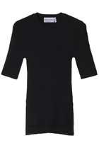 【ナゴンスタンス/nagonstans】の5分袖クルーネック 人気、トレンドファッション・服の通販 founy(ファニー) ファッション Fashion レディースファッション Fashion for Women トップス・カットソー Cut & Sew Tops シャツ・ブラウス・オフィスカジュアル Elegant Blouses & Button-Ups ロングTシャツ・Tシャツ Longline T-Shirts & Tees カットソー・ベーシックTシャツ Cut-and-Sewn Tops / Stretch Tees & Basics インナー Innerwear ショート Short, Short Length シンプル Simple, Minimal スリーブ Sleeve, Long Sleeve / Short Sleeve thumbnail Black|ID: prp329100003243720 ipo3291000000036653897