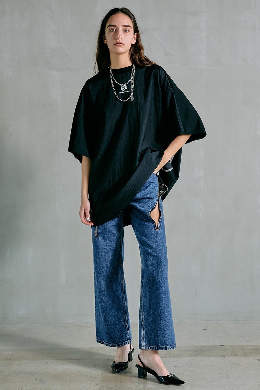 【プランク プロジェクト/PRANK PROJECT】のオーバーサイズコンビネーショントップ / Oversized Combination Top 人気、トレンドファッション・服の通販 founy(ファニー) 　ファッション　Fashion　レディースファッション　WOMEN　トップス・カットソー　Tops/Tshirt　シャツ/ブラウス　Shirts/Blouses　ロング / Tシャツ　T-Shirts　カットソー　Cut and Sewn　おすすめ　Recommend　コンビ　Combination　ショート　Short　スポーティ　Sporty　スリーブ　Sleeve　タフタ　Taffeta　フロント　Front　ワンポイント　One Point　other-8|ID: prp329100003248071 ipo3291000000031371573