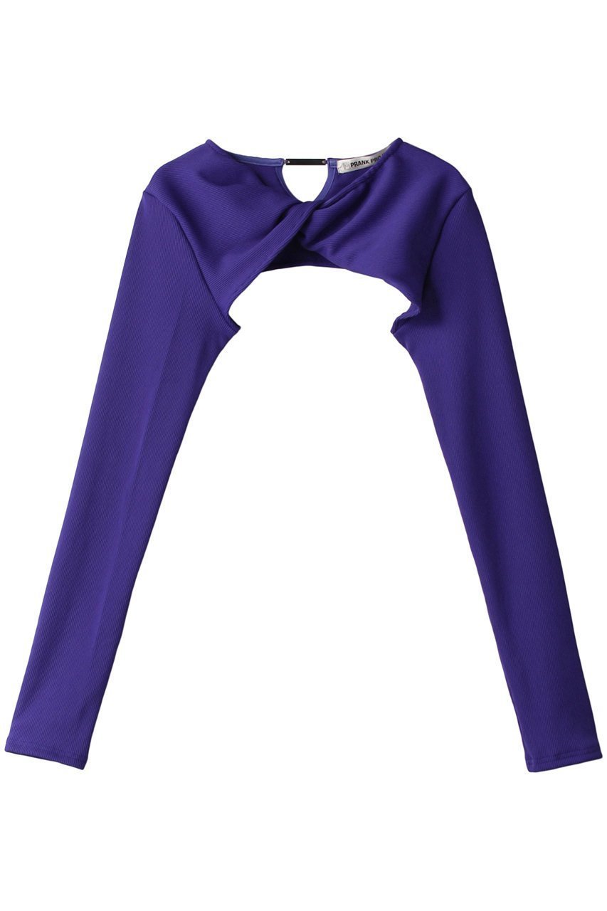 【プランク プロジェクト/PRANK PROJECT】のツイストボレロトップ / Twisted Bolero Top インテリア・キッズ・メンズ・レディースファッション・服の通販 founy(ファニー) 　ファッション　Fashion　レディースファッション　Fashion for Women　アウター　Coat / Outerwear Collection　ボレロ・ショート丈ジャケット / ドレス羽織りに　Boleros & Short Jackets　トップス・カットソー　Cut & Sew Tops　シャツ・ブラウス・オフィスカジュアル　Elegant Blouses & Button-Ups　ロングTシャツ・Tシャツ　Longline T-Shirts & Tees　カットソー・ベーシックTシャツ　Cut-and-Sewn Tops / Stretch Tees & Basics　アシンメトリー　Asymmetrical Style　キャミ　Camisole, Cami Top　スリーブ　Sleeve, Long Sleeve / Short Sleeve　タンク　Tank Top, Sleeveless Top　ツイスト　Tweed, Tweed Fabric　フィット　Fit, Slim Fit　フロント　Front, Front Design　プレート　Plate, Dish　ボレロ　Bolero, Short Cardigan　メタル　Metal, Metal Parts　ロング　Long, Long-Length　夏　Summer　PPL(パープル)|ID: prp329100003248073 ipo3291000000032853241