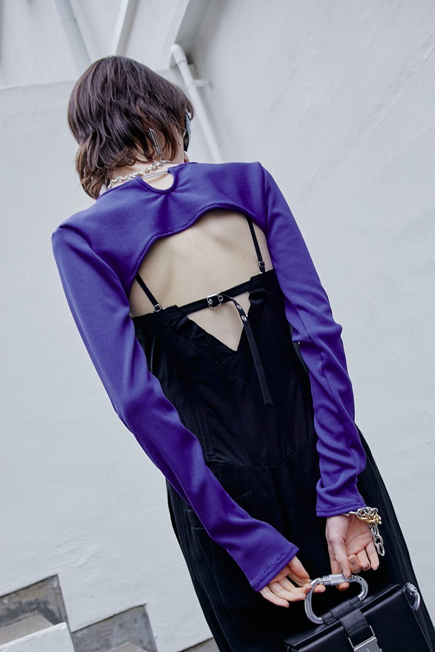 【プランク プロジェクト/PRANK PROJECT】のツイストボレロトップ / Twisted Bolero Top 人気、トレンドファッション・服の通販 founy(ファニー) 　ファッション　Fashion　レディースファッション　Fashion for Women　アウター　Coat / Outerwear Collection　ボレロ・ショート丈ジャケット / ドレス羽織りに　Boleros & Short Jackets　トップス・カットソー　Cut & Sew Tops　シャツ・ブラウス・オフィスカジュアル　Elegant Blouses & Button-Ups　ロングTシャツ・Tシャツ　Longline T-Shirts & Tees　カットソー・ベーシックTシャツ　Cut-and-Sewn Tops / Stretch Tees & Basics　アシンメトリー　Asymmetrical Style　キャミ　Camisole, Cami Top　スリーブ　Sleeve, Long Sleeve / Short Sleeve　タンク　Tank Top, Sleeveless Top　ツイスト　Tweed, Tweed Fabric　フィット　Fit, Slim Fit　フロント　Front, Front Design　プレート　Plate, Dish　ボレロ　Bolero, Short Cardigan　メタル　Metal, Metal Parts　ロング　Long, Long-Length　夏　Summer　other-8|ID: prp329100003248073 ipo3291000000032853276