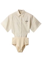【プランク プロジェクト/PRANK PROJECT】のハーフスリーブシャツボディスーツ / Half Sleeve Shirt Bodysuit IVR(アイボリー)|ID:prp329100003248076