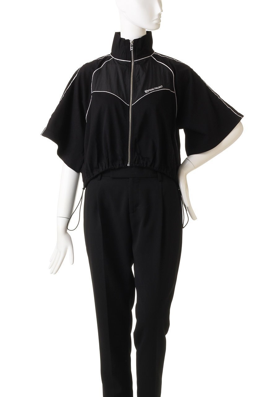 【プランク プロジェクト/PRANK PROJECT】のバイカラークロップドZIPトップ / Bicolor Cropped Zip Top 人気、トレンドファッション・服の通販 founy(ファニー) 　ファッション　Fashion　レディースファッション　WOMEN　トップス・カットソー　Tops/Tshirt　シャツ/ブラウス　Shirts/Blouses　カットソー　Cut And Sew　クロップド　Cropped　ショート　Short　スポーティ　Sporty　スリーブ　Sleeve　タフタ　Taffeta　ドッキング　Docking　バランス　Balance　パイピング　Piping　other-2|ID: prp329100003248077 ipo3291000000031407875