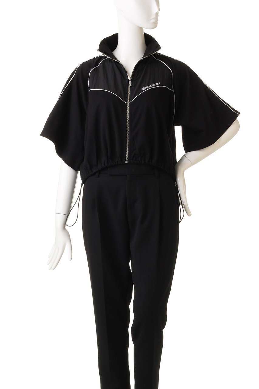【プランク プロジェクト/PRANK PROJECT】のバイカラークロップドZIPトップ / Bicolor Cropped Zip Top 人気、トレンドファッション・服の通販 founy(ファニー) 　ファッション　Fashion　レディースファッション　WOMEN　トップス・カットソー　Tops/Tshirt　シャツ/ブラウス　Shirts/Blouses　カットソー　Cut And Sew　クロップド　Cropped　ショート　Short　スポーティ　Sporty　スリーブ　Sleeve　タフタ　Taffeta　ドッキング　Docking　バランス　Balance　パイピング　Piping　other-6|ID: prp329100003248077 ipo3291000000031407883
