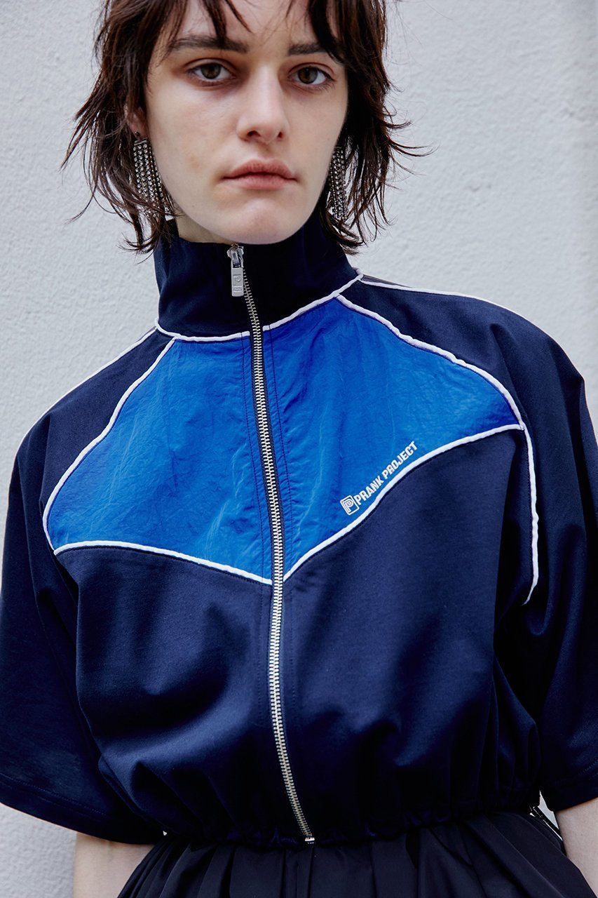 【プランク プロジェクト/PRANK PROJECT】のバイカラークロップドZIPトップ / Bicolor Cropped Zip Top 人気、トレンドファッション・服の通販 founy(ファニー) ファッション Fashion レディースファッション Fashion for Women トップス・カットソー Cut & Sew Tops シャツ・ブラウス・オフィスカジュアル Elegant Blouses & Button-Ups カットソー Cut and Sewn Top クロップド Cropped, Short Length ショート Short, Short Length スポーティ Sporty, Casual Athletic スリーブ Sleeve, Long Sleeve / Short Sleeve タフタ Taffeta, Structured Fabric ドッキング Docking, Mixed Material バランス Balance, Style Balance パイピング Piping, Trim Design other-3|ID: prp329100003248077 ipo3291000000032938696