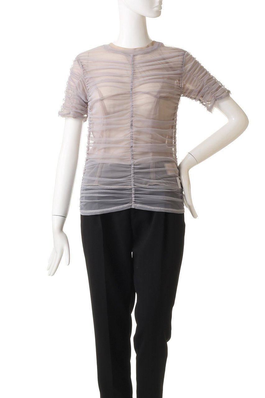 【プランク プロジェクト/PRANK PROJECT】のシースルーギャザーレイヤードトップ / See-Through Gathered Layered Top 人気、トレンドファッション・服の通販 founy(ファニー) 　ファッション　Fashion　レディースファッション　Fashion for Women　トップス・カットソー　Cut & Sew Tops　シャツ・ブラウス・オフィスカジュアル　Elegant Blouses & Button-Ups　ロングTシャツ・Tシャツ　Longline T-Shirts & Tees　カットソー・ベーシックTシャツ　Cut-and-Sewn Tops / Stretch Tees & Basics　インナー　Innerwear　カットソー　Cut and Sewn Top　シアー　Sheer, See-Through　ショート　Short, Short Length　スリーブ　Sleeve, Long Sleeve / Short Sleeve　タンブラー　Tumbler, Travel Mug　チュール　Tulip, Tulip Motif　夏　Summer　other-2|ID: prp329100003248080 ipo3291000000032851268