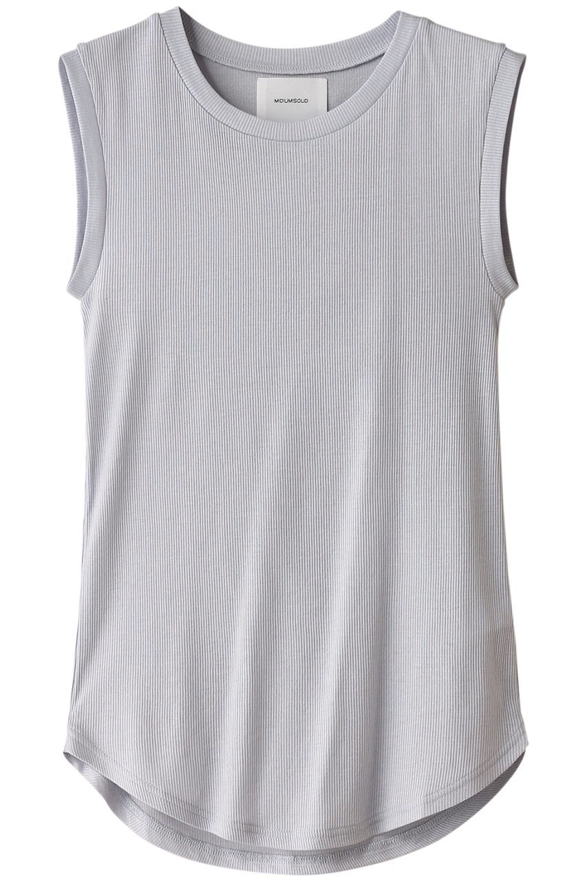 【ミディウミソリッド/MIDIUMISOLID】のrib tank top トップ インテリア・キッズ・メンズ・レディースファッション・服の通販 founy(ファニー) 　ファッション　Fashion　レディースファッション　WOMEN　トップス・カットソー　Tops/Tshirt　キャミソール / ノースリーブ　No Sleeves　シャツ/ブラウス　Shirts/Blouses　ロング / Tシャツ　T-Shirts　カットソー　Cut and Sewn　S/S・春夏　Ss・Spring/Summer　インナー　Inner　キャミソール　Camisole　シンプル　Simple　タンク　Tank　ファブリック　Fabric　フィット　Fit　夏　Summer　春　Spring　l.gray|ID: prp329100003250051 ipo3291000000025996243