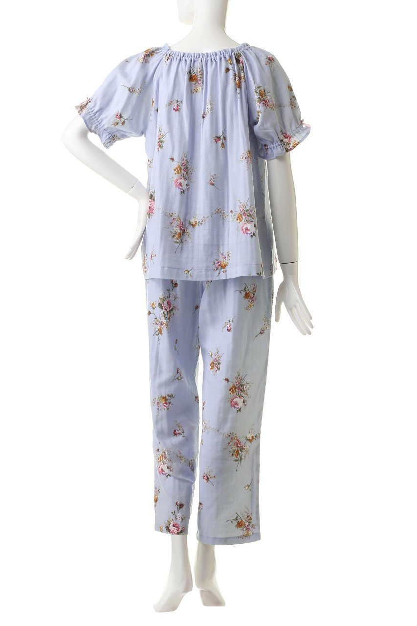 【イクコ/IKUKO / GOODS】のダブルガーゼ花柄プリントパフスリーブパジャマ 人気、トレンドファッション・服の通販 founy(ファニー) 　ギャザー　Gathered, Ruffled　スリーブ　Sleeve, Long Sleeve / Short Sleeve　ダブル　Double, Double-Breasted　パジャマ　Pajamas, Sleepwear　吸水　Absorbent, Quick-Dry　other-4|ID: prp329100003257333 ipo3291000000032832296