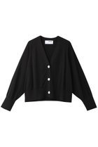 【スリー ドッツ/three dots】のウォッシャブルコットンシルク クロップドカーディガン ブラック|ID: prp329100003260227 ipo3291000000032961550