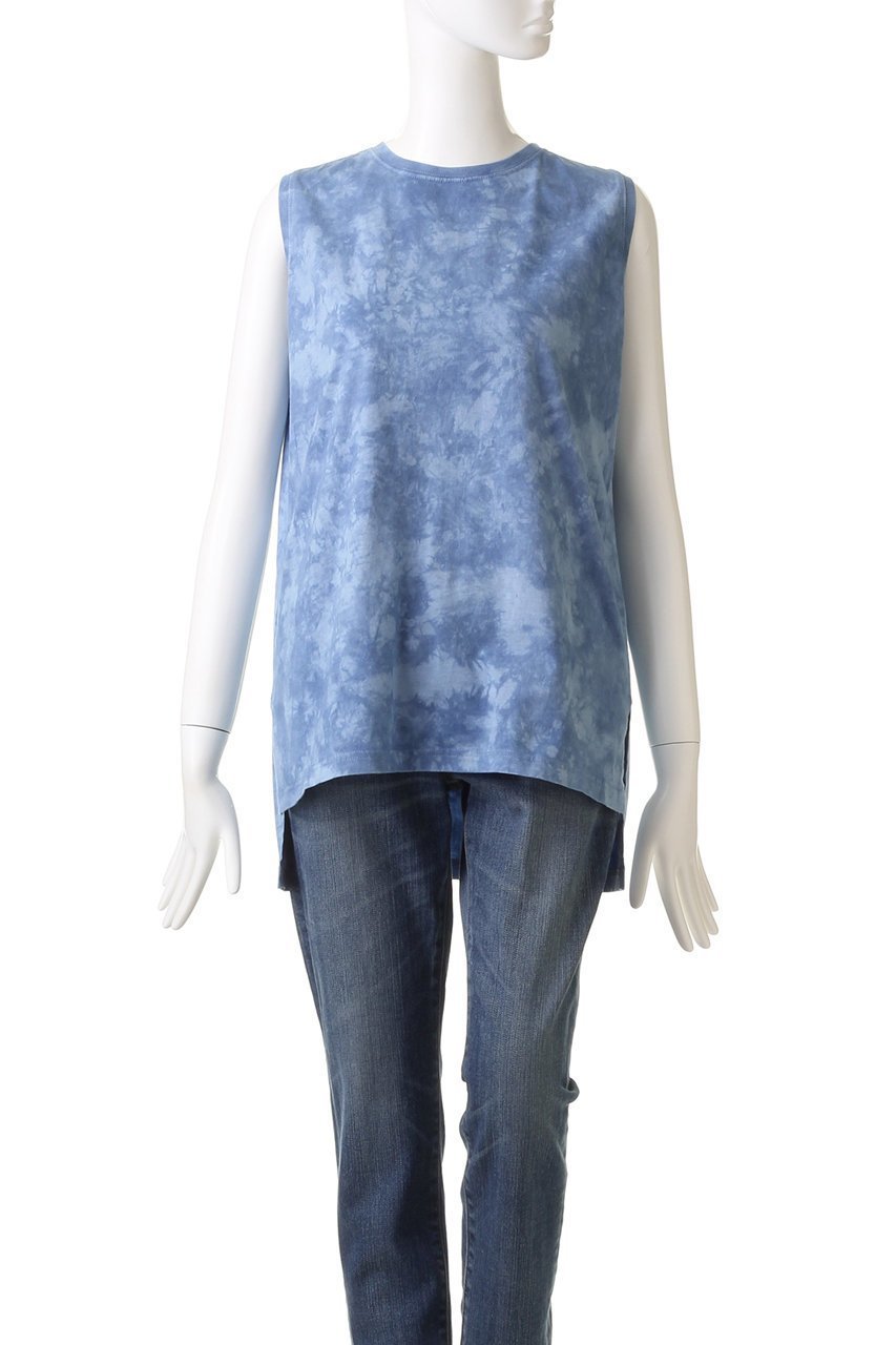 【マリリンムーン/MARILYN MOON】の【WALANCE】タイダイジャージースリーブレスTシャツ 人気、トレンドファッション・服の通販 founy(ファニー) 　ファッション　Fashion　レディースファッション　Fashion for Women　トップス・カットソー　Cut & Sew Tops　キャミソール&ノースリーブ　Camisoles & Sleeveless Tops　シャツ・ブラウス・オフィスカジュアル　Elegant Blouses & Button-Ups　ロングTシャツ・Tシャツ　Longline T-Shirts & Tees　カットソー・ベーシックTシャツ　Cut-and-Sewn Tops / Stretch Tees & Basics　キャミソール　Camisole, Spaghetti Strap Top　シンプル　Simple, Minimal　スリーブ　Sleeve, Long Sleeve / Short Sleeve　タンク　Tank Top, Sleeveless Top　ハンド　Hand, Handmade　other-2|ID: prp329100003260341 ipo3291000000035589909
