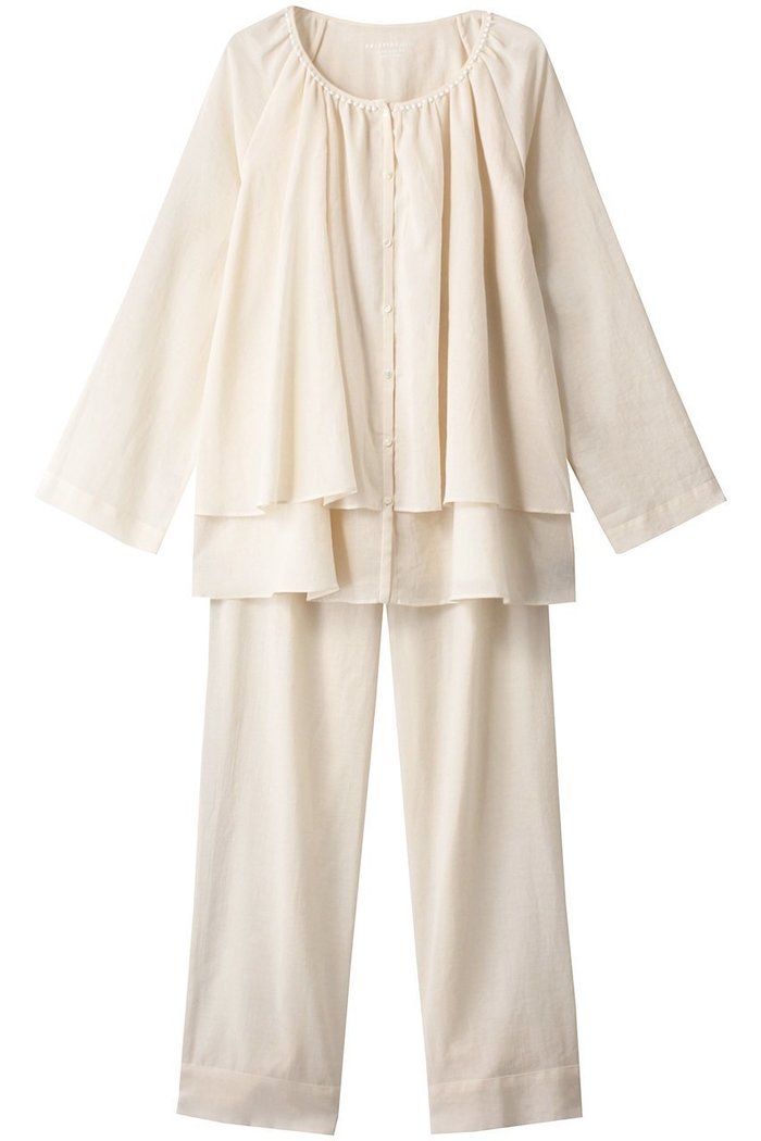 【プリスティン/PRISTINE】のギャザー長袖パジャマ インテリア・キッズ・メンズ・レディースファッション・服の通販 founy(ファニー) https://founy.com/ ファッション Fashion レディースファッション WOMEN トップス・カットソー Tops/Tshirt ギャザー Gather パジャマ Pajamas 夏 Summer 長袖 Long Sleeve |ID: prp329100003265201 ipo3291000000021865715