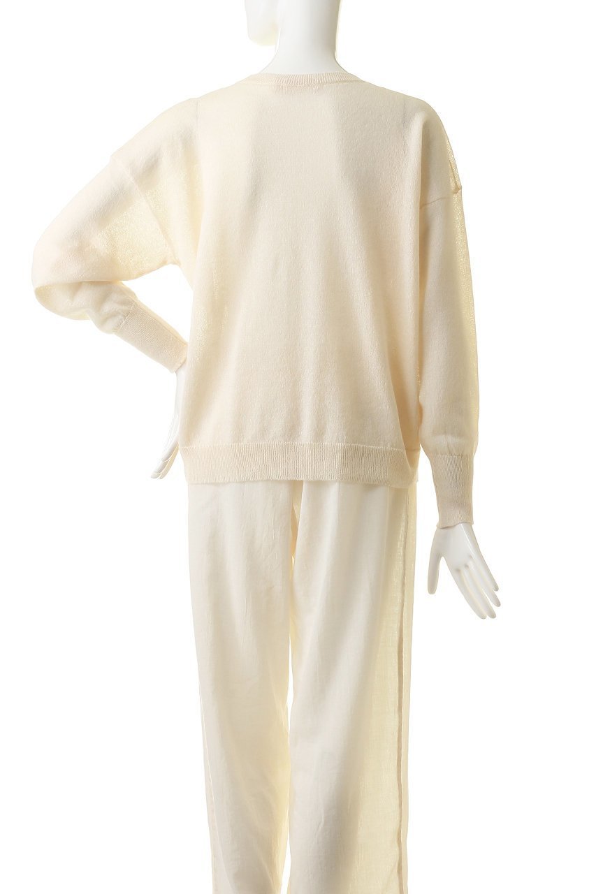 【プリスティン/PRISTINE】のペーパーコットンクルーネックプルオーバー 人気、トレンドファッション・服の通販 founy(ファニー) 　ファッション　Fashion　レディースファッション　WOMEN　トップス・カットソー　Tops/Tshirt　ニット　Knit Tops　プルオーバー　Pullover　シアー　Sheer　バランス　Balance　ペーパー　Paper　ロング　Long　エレガント 上品　Elegant　夏　Summer　春　Spring　S/S・春夏　Ss・Spring/Summer　秋　Autumn/Fall　other-4|ID: prp329100003265202 ipo3291000000031411839