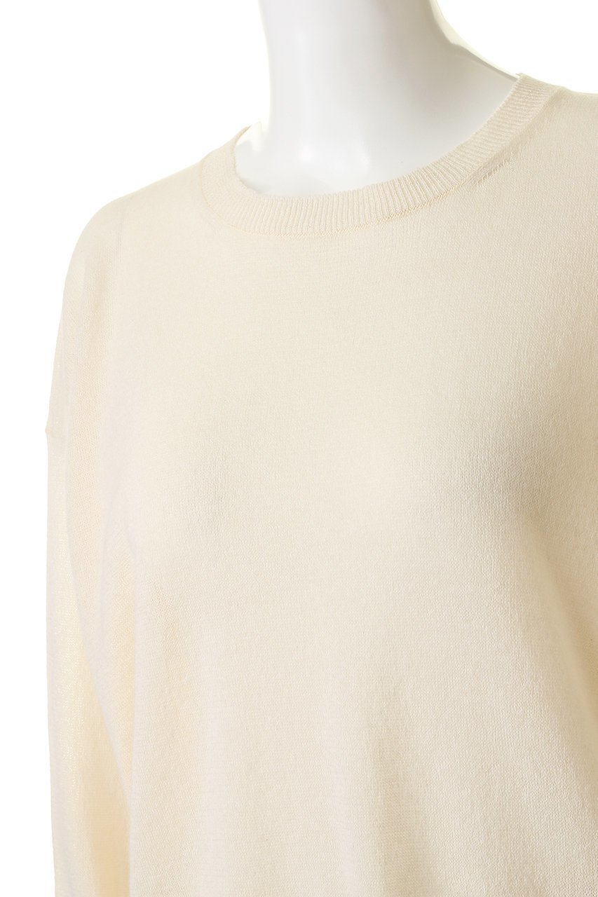 【プリスティン/PRISTINE】のペーパーコットンクルーネックプルオーバー 人気、トレンドファッション・服の通販 founy(ファニー) 　ファッション　Fashion　レディースファッション　Fashion for Women　トップス・カットソー　Cut & Sew Tops　ニット　Knit Tops & Sweaters　カジュアルプルオーバー・ニットトップス　Pullovers & Knit Tops / Casual Pullovers　シアー　Sheer, See-Through　バランス　Balance, Style Balance　ペーパー　Paper, Kraft Paper　ロング　Long, Long-Length　エレガント 上品　Elegant　夏　Summer　春　Spring　S/S・春夏　SS, Spring/Summer, Warm Season　秋　Autumn　other-5|ID: prp329100003265202 ipo3291000000036688208