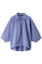 【ミズイロ インド/mizuiro ind】のgatherd dolman shirt シャツ ブルー|ID:prp329100003266952